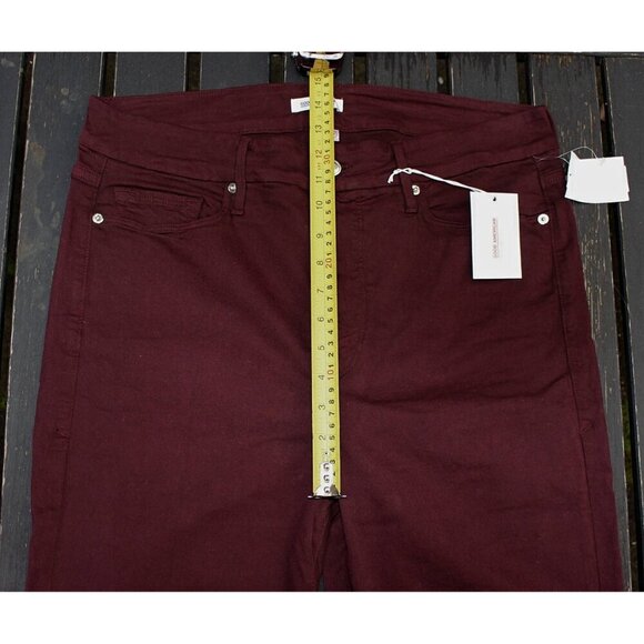 New w/Tags - sz 18 Plus - Good American Good Legs Slim Leg, STRETCH, Burgundy - Picture 6 of 9